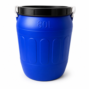 80L Heavy Duty <b>Plastic</b> Storage Barrel Made from High Quality Resin for Multipurpose Storage - Product Image 3