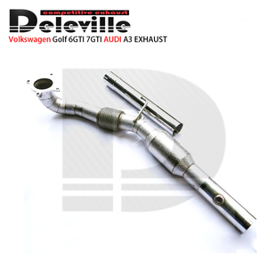 Tuyau de descente en acier inoxydable Deleville 304 adapté pour Volkswagen <span class=keywords><strong>Golf</strong></span> 6 <span class=keywords><strong>GTI</strong></span>/<span class=keywords><strong>Golf</strong></span> <span class=keywords><strong>7</strong></span> <span class=keywords><strong>GTI</strong></span> <span class=keywords><strong>Golf</strong></span> 6/<span class=keywords><strong>7</strong></span> <span class=keywords><strong>GTI</strong></span> modifié avec downpip de catalyseur - Product Image 2
