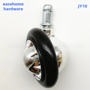 Kunststoff-Galvanisierte Rollen für Bürodrehstühle und Computerstühle - Haarfreie Universalräder mit 40kg Tragfähigkeit und 62mm Durchmesser - Product Image 4