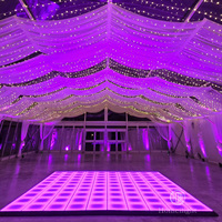 Plancher de danse LED mat arc-en-ciel 12x12 pieds, 3D, pista de baile LED, plancher de danse miroir pour mariage et fête