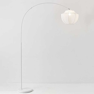 Lampadaire géométrique blanc minimaliste avec source de lumière LED et commande par interrupteur pour salon, coin canapé, bureau, villa, salle d'exposition - Product Image 1