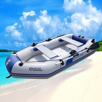Solarmarine 260cm 0.7mm PVC Bateau Gonflable pour 3 Personnes 3 Personnes Air Mat Floor Rowing Boat