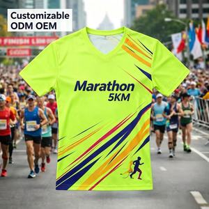 Camisetas de Running para Maratón al por Mayor, Camisetas Publicitarias con Impresión 3D, Camisetas de Poliéster con Logotipo Personalizado, Camisetas Blancas para Sublimación - Product Image 1