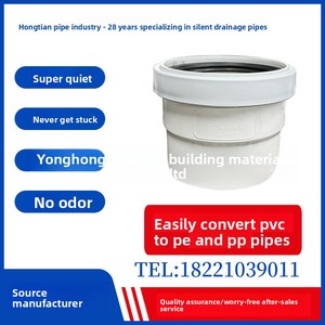 Tubería de Drenaje Hongtian HDPE de Conexión Rápida, Adaptador Recto Métrico de PE a PVC, Conversión de PVC de Gran Diámetro - Product Image 4