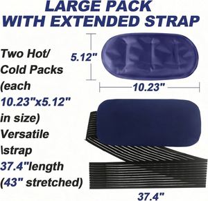 Practical Reusable (3-piece Set) Hot and Cold Gel Wrap for Joint Pain and Muscle Soreness, Adjustable, Pain Relief <b>Compress</b> <b>Bag</b> - Product Image 1
