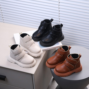 Autumn Winter Short Boots Super Warm Shoes Leather Boots Children Outwear Leather Casual Boots for Kids Boys Girls - Product Image 1