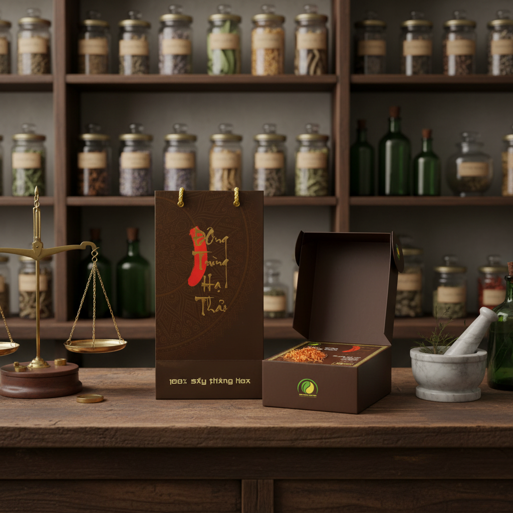 Wild Dried Cordyceps Sinensis 20g Box Traditional Herbal Supplement for Strength and Wellness