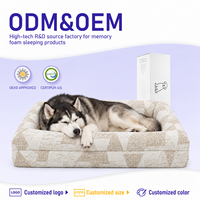 Großhandel Orthopädisches Memory-Schaum-Hundebett mit hochdichter Unterstützung, waschbarem Bezug und wasserdichter Einlage für große Hunde – für Markenkunden