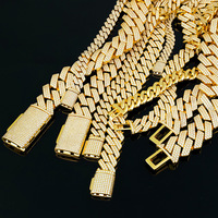 Collier chaîne cubaine double rangée 8MM en moissanite, style tennis, pour femmes et hommes, collier de rappeur/hip-hop, vente en gros.