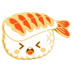 Personnalisé créatif japonais délicieux nourriture traditionnelle saumon <span class=keywords><strong>Sushi</strong></span> et crevettes <span class=keywords><strong>Sushi</strong></span> fer plaqué or émail doux broche en métal - Product Image 6