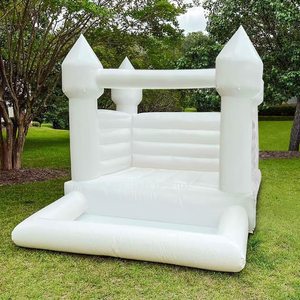 Château gonflable commercial blanc de haute qualité pour usine, avec châteaux sauteurs et toboggans - Product Image 5