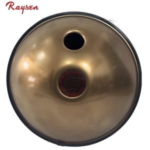 Handpan professionnel Raysen <span class=keywords><strong>9</strong></span> Notes <span class=keywords><strong>D</strong></span> <span class=keywords><strong>Kurd</strong></span> 432 Hz ou 440 Hz 53 cm, doré, avec sac HCT gratuit - Product Image 4