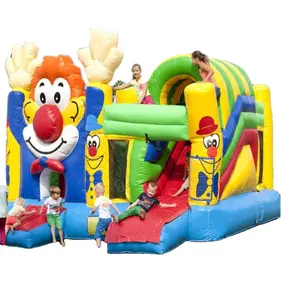 Chú hề PVC <span class=keywords><strong>Inflatable</strong></span> lâu đài <span class=keywords><strong>bouncy</strong></span> đôi khâu Bouncer với Blower cho trẻ em chơi <span class=keywords><strong>Inflatable</strong></span> trượt - Product Image 2