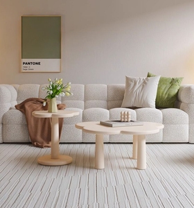 Tavolo da caffè moderno in stile crema di lusso leggero con Design semplice tavolo laterale a nuvola per piccoli appartamenti mobili per la casa dei bambini - Product Image 3