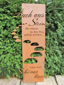 Laser Cut Rusty Steel Plate <b>for</b> Outdoor <b>Garden</b> Ornament House Number <b>Sign</b> <b>for</b> Hotel Apartment or House Rusted Metal <b>Sign</b> - Product Image 2