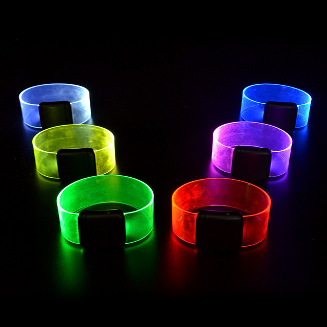 DMX Remote Controlled LED Wristbands Flashing Light Bracelets Syncable RGB Effects Sustainable Luminescence for Concerts Events