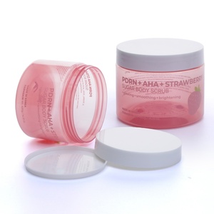 Bocaux en plastique PET givré de luxe personnalisables avec logo, 200 ml, 250 ml, contenants vides avec bouchon à vis, couvercles roses, pour soins de la peau, lotions corporelles - Product Image 2