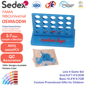 Jeu <span class=keywords><strong>de</strong></span> société éducatif personnalisable en plastique écologique à 4 rangées pour enfants, certifié FAMA Sedex GRS, cadeaux promotionnels en gros - Product Image 1