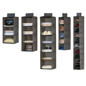 Multi-Compartment Non-Woven Hanging Foldable Storage Bag for Wardrobe Hanger for Clothing <b>Hat</b> Shoes Multipurpose Use - Product Image 6