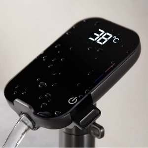 Grifo de lavabo con pantalla digital inteligente y control de temperatura de un solo botón, todo en cobre, para baño. - Product Image 2