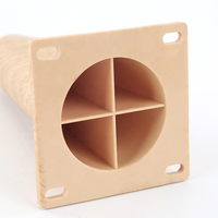 Pieds de canapé en plastique coniques 150 mm avec plaque de fixation carrée 82x82 mm, grain de bois, pour canapé, chaise, armoire