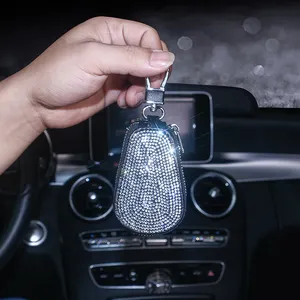 Universal Interior Car Key Accessories Colorful Luxury Diamond Car Key Holder Wallet Key Case