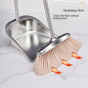 Recogedor de acero inoxidable integrado Dajiang, pala de basura de acero inoxidable no magnética, pala de basura gruesa, cubo sanitario - Product Image 6