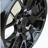 Rines de Aleación en Forma de Y en Negro Brillante de 16-22 Pulgadas, 5 Orificios, Rines de Aluminio Fundido Personalizados para Autos JDM y Street Tuner
