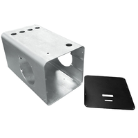 Boîtier en aluminium usiné CNC sur mesure, anodisé et thermolaqué, pour contrôleur de machine laser, boîte de contrôle industrielle en aluminium