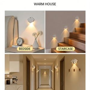 Shell Shape Smart <b>Motion</b> <b>Sensor</b> Wall <b>Light</b> LED Rechargeable Magnetic Wireless Night <b>Light</b> Bedside Doorway Staircase Corridor - Product Image 4