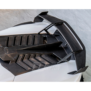 Huracan ชุดปีกสปอยเลอร์หลังพร้อมฝาเครื่องยนต์สไตล์ STO คาร์บอนไฟเบอร์แห้ง LP610 LP580 EVO Tecnica - Product Image 2