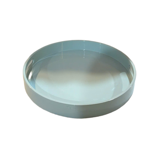 Plateau de service en laque artistique, riche et brillant, plat décoratif, accessoire de luxe fini à la main pour la décoration de table basse - Product Image 5