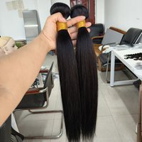 Offre Spéciale – Lots de Cheveux Humains Brésiliens Lisses, Extensions de Cheveux Vierges à Cuticules Alignées, Vente en Gros, Couleur Naturelle # Cheveux synthétiques 1B