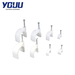 YOUU Nails PE Matériel Fil électrique Clou Câble Clip Câble Clips en rond/carré/crochet Type en plastique - Product Image 5