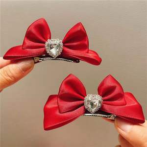 Barrette à cheveux 3D en satin pour enfants, motif princesse en fuite, avec strass et paillettes pour petites filles - Cadeau mignon - Product Image 6