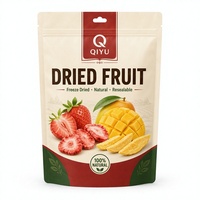 Op maat gemaakte gedroogde vruchten verpakkingstas met ritssluiting, voedselveilige, hersluitbare Mylar snacktas, OEM ODM