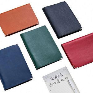 <b>A4</b>/B5 Size Leather Soft Cover <b>Diary</b> Organizer Loose-leaf Binding Notebook with Dotted Grid Pages UV Printed - Product Image 4