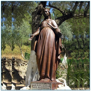 Precios de Estatuas de la Virgen María y Jesús de Bronce y Latón de Tamaño Real, Esculturas Religiosas de Metal de Diseño Personalizado - Product Image 4