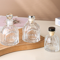 50ml 100ml Ins Style Home Fragrance Aroma Reed Verre Diffuseur Bouteille avec Bouchon En Verre Bambou Fibre Bâton Bouteille De Parfum En Verre
