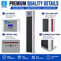 Système d'alarme de contrôle d'accès Sunleader XLD-H avec détecteur de métaux, affichage LCD multi-zones, comptage de trafic, alarme de sécurité aéroportuaire