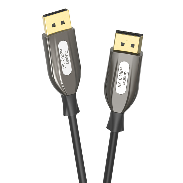 8K 60Hz Active Optical Cable AOC DP 1.4 to DP Video Data Transmission Cable Fiber Optic UHD Cable for Long Distance Application