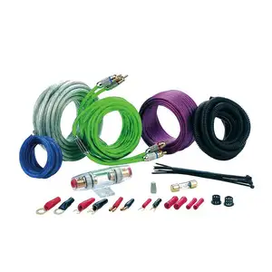 Chất Lượng Cao OFC Amp Cài Đặt Kit 8 Đo Xe Khuếch Đại Hệ Thống Dây Điện Kit Âm Thanh Xe Hơi Amp Hệ Thống Dây Điện Kit