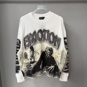 เสื้อฮู้ดดี้สไตล์สตรีทลำลอง แขนยาว ผ้าคอตตอน 100% คุณภาพสูง น้ำหนักมาก ลุคเรโทร ล้างทำสี สำหรับผู้ชาย - Product Image 1