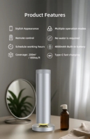 Diffuseur portable rechargeable en métal pour huiles essentielles avec 3 modes de fonctionnement, fonctionnement sans eau, utilisation hôtelière et domestique