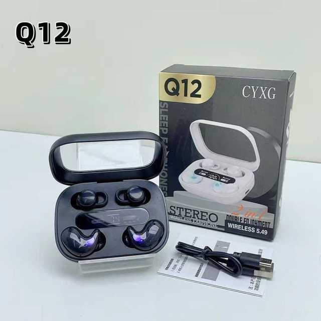 Q12 Two Earphones Blue Tooth Headsets Tws Wireless Earbuds Audifonos Mini Stereo Headphones