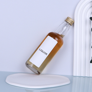 50ml 100mL vacío boca pequeña mini licores vodka <span class=keywords><strong>gin</strong></span> licor botella de vidrio con tapón de rosca - Product Image 3