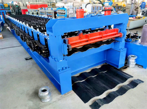 Máquina perfiladora de chapa para techos de acero de colores duraderos con control PLC y componente central de bomba - Product Image 1