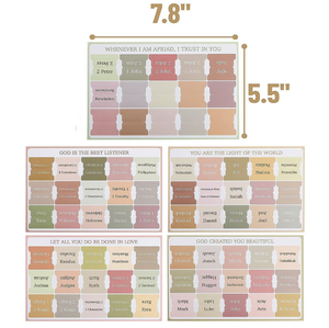 5 feuilles de fiches autocollantes à <span class=keywords><strong>grands</strong></span> <span class=keywords><strong>caractères</strong></span> et faciles à lire, fournitures de journalisation, étiquettes d'index, papeterie - Product Image 3