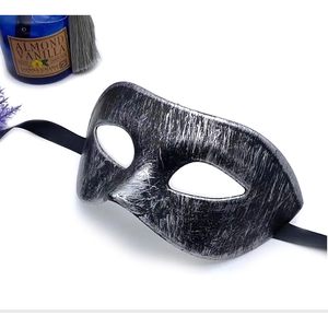 Máscara de ojos SINSEN para mascarada, diseño sencillo de media cara para hombres, accesorio de disfraz para fiesta de Halloween - Product Image 2