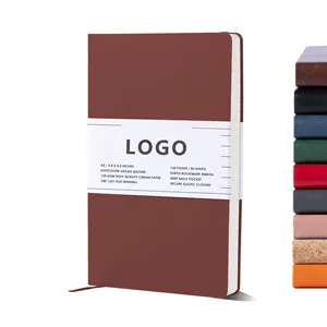 Custom Printing 2024 A5 Diary Softcover Leather Notebook With Foil Stamping Logo Planner